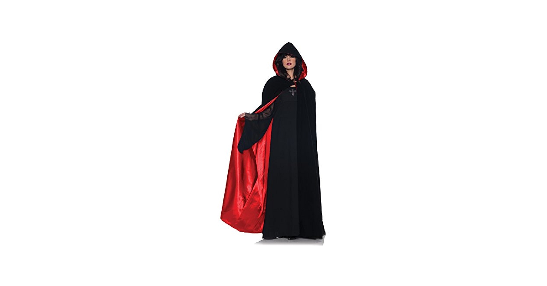 Amazon.com: Deluxe Black Velvet and Red Satin Cape, Multi