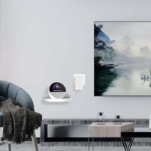 Fixation murale Echo Dot 5 blanche pour cuisine et chambre connectée