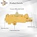 Niyako PV2 Brass Proportioning Valve Disc/Drum Disc Front Drum Rear Brake Replacement# 172-1353 Fit GM Chevy Street Rod Classic Car Truck
