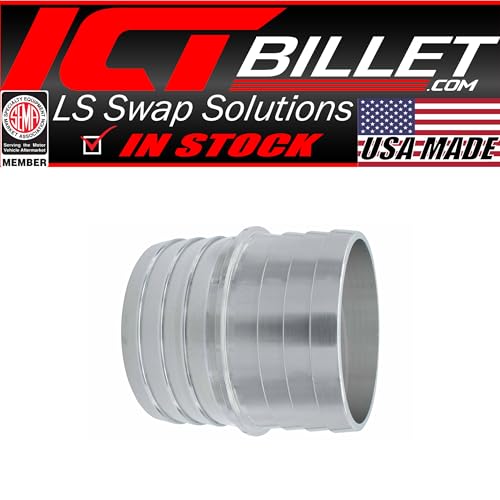 Ict Billet AN627-32A 2 Inch To 2 Inch Inch Hose Barb Splice Coupler Repair Mend Fitting Adapter Connector Radiator Coolant Intercooler Heat Exchanger Fluid Designed & Manufactured In Usa Bare Aluminum An627-32A thumb #1
