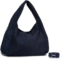 Bolsa Nylon Feminina Hobo para Faculdade, Trabalho, Academia e Uso Diário - Bolsa Universitária Lateral de Ombro Impermeável Dia a Dia Casual