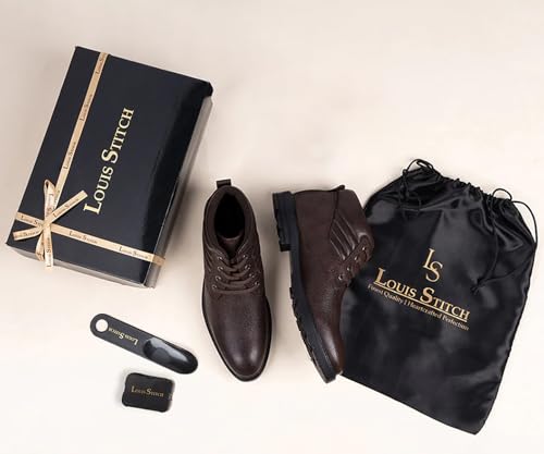 Image of LOUIS STITCH Italian Leather Chukka Boot For Men | Handcrafted | High Ankle Mens Boot | Hiking and Biking Boot (BT-WBNDCK)