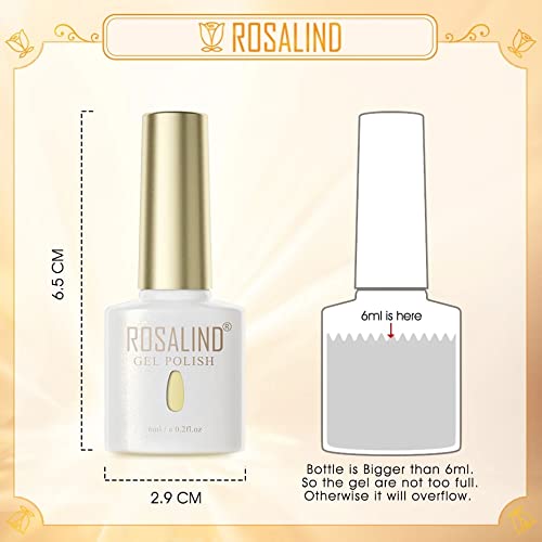 Image of ROSALIND UV Gel Polish Soak Off 6ML Nailpolish Pure Color Nail Gel Bright For Nail Polish Art Design Need LED /UV Lamp to Cure (PX034)