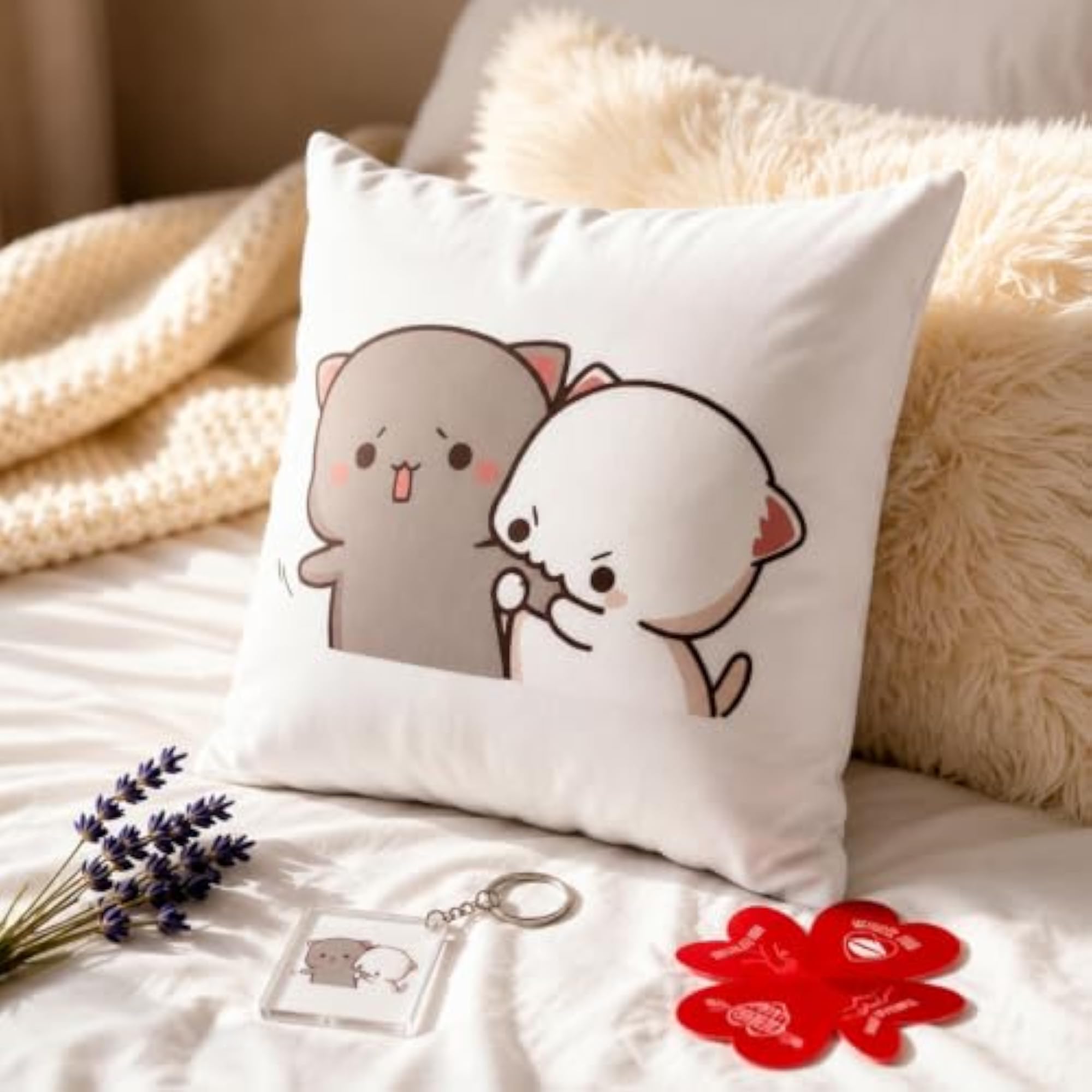 Goma Mochi Cat Cushion, Gift for Him/Her