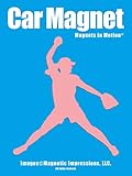 Softball Pitcher Female Car Magnet