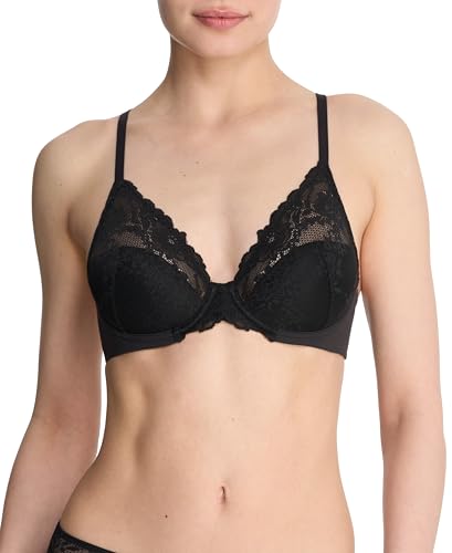 Soutien-gorge à armatures Natori Heavenly noir en dentelle convertible confortable