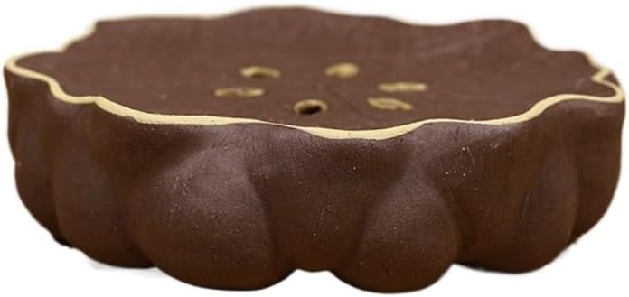 Tea Tray Purple Sand Tea Set Accessories Lotus Leaf Dried Tea Tray Drainage Type Tea Tray Coffee Pot Base Tea Trays(A)