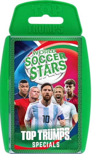 Top Trumps Card Game World Soccer Stars - Family Games for Kids and Adults - Learning Games - Kids Card Games for 2 Players and More - Kid War Games - Card Wars - for 6 Plus Kids