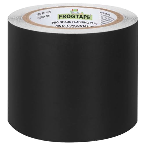 Image of FrogTape Pro Grade Flashing Tape for Windows & Doors, Black, 3.75 in Width