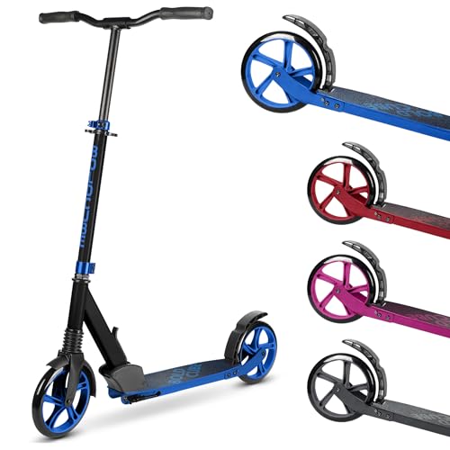 BOLDCUBE Big 2 Wheeler | Scooter for Kids & Teens Ages 7+ Years | Play & Commute | Front Suspension Fit with 200MM Wheels | Height Adjustable 86 to 111 cm