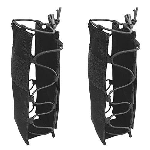 Xiniy 2X Portabotellas Estuche para de Agua Nylon Molle Portabotellas de Agua - Negro