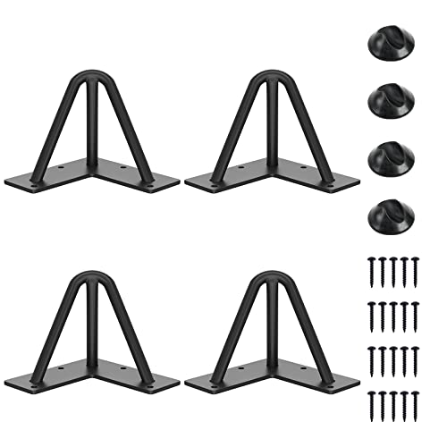 SMARTSTANDARD 4 Inch Hairpin Table Legs, 3 Steel Rods 1/2 Inch Pipe Diameter, 800lbs Load Capacity, Mid-Century Style for Coffee Table, Side Table, Night Stand (Black, 4PCS) 4 Inch Black