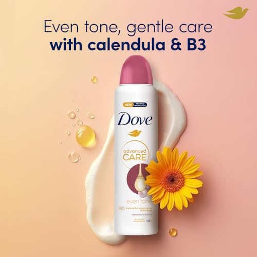 Image of Dove for Women Advanced Care Deodorant Even Tone | 72H Freshness | 0% Alcohol | Triple Moisturising Formula |250 ML