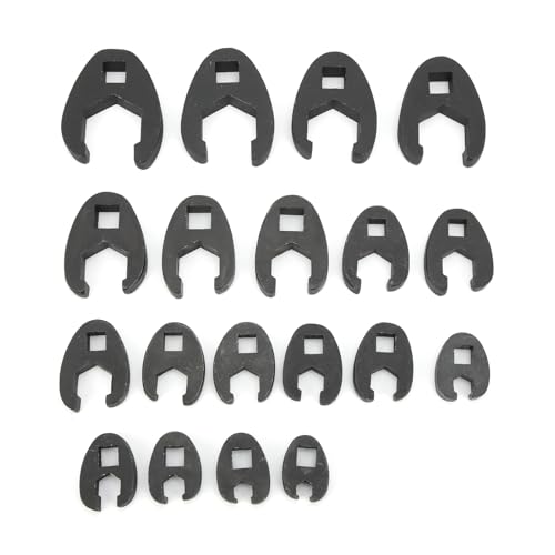 Walfront 19PCs Metric Crowfoot Schränner Set CR-MO Steel with a Blue Toolbox, for Tight Rooms and in-Depth Connecting Elements, Ideal for Mechanics and Homeowners