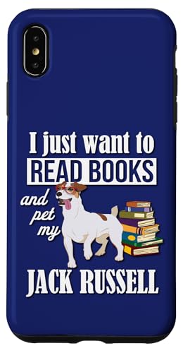 Kids Dog Lover Read Books & Pet Jack Russell Terrier Dog �X�}�z�P�[�X iPhone XS Max �p