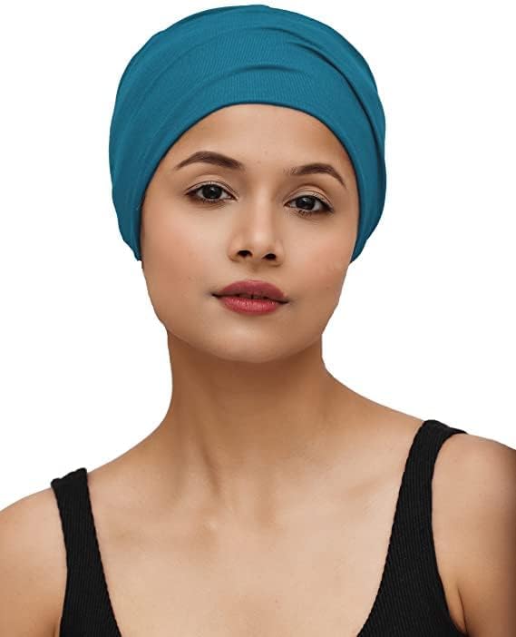 Chemo Hats Solid Sleep Cap Women's Bamboo Soft Headwear Cancer Cap Chemo Headwear Women - Image 2