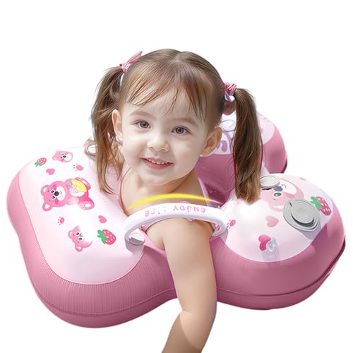 BommFu Flotadores para Bebés para Piscina,Anillo De Natación Portátil para Alberca - Equipo Inflable De Protección para Niños En Playa Y Piscina, Plegable