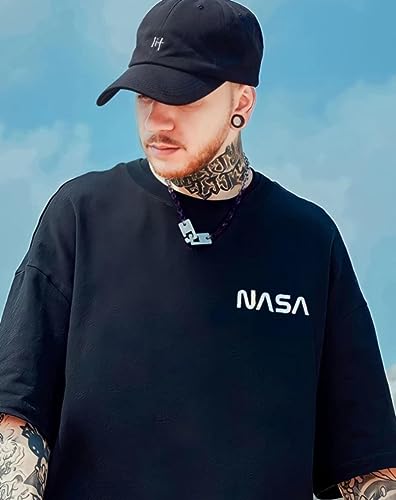 Oversized Baggy Fit Drop Shoulder Cool and Stylish Latest Graphic Printed Design Half Sleeve T-Shirt for Men (Available Sizes: S to XL