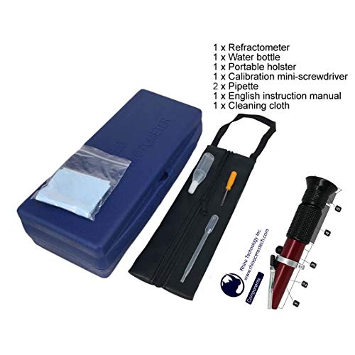Rhino Beer (0-32% Brix & 1.000-1.130 Specific Gravity) Refractometer For Homebrew And Automatic Temperature Compensation, Replaces Homebrew Hydrometer | Teflon Coating | Wine Fruit Juice Test #TOP3
