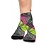 susiyo Neon Plaid Dark Print Hiking Socks Boy Girls - Cushioned Crew Socks for Kids Soft, Breathable & Seamless Toe for All-Day Comfort
