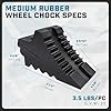 Wheel Chocks for Cars, RVs, Trucks, Trailers, and Vehicles G.V.W. up to 8T, 4 Pack - Anti Slip Bottom Tire Chock for All Weather Use - RV, Travel Trailer, Pop Up Camper Accessory