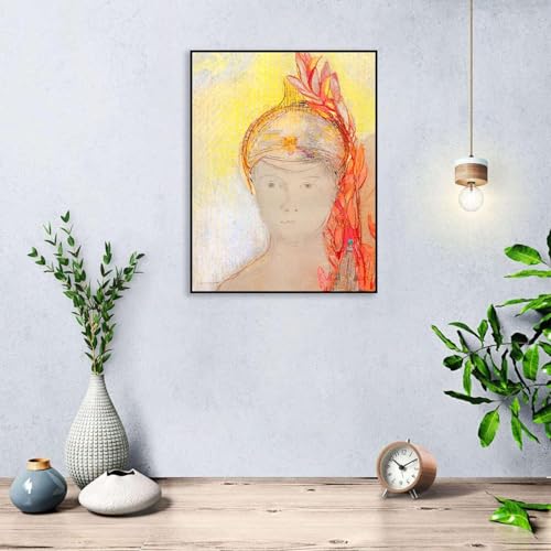 Impression sur Toile Tête de Minerve Odilon Redon pour Décoration Chambre - 5