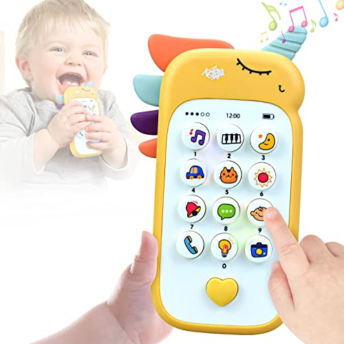 Baby Phone | Kids Toy Phone | Presents for 1 Year Old Girls | 18 month Old Toys Girls | Sound Toy for Babies | Baby Phone toy 1 Year | Baby Toy Phone | Realistic Toy Phone | Toys Baby Girl (Yellow)