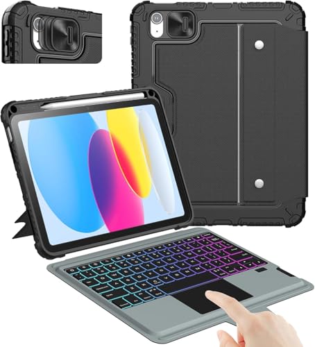 L[{[hP[X iPad A16 (11) 11C` 2025N / iPad (10) 10.9C` 2022NɑΉ Jی ϏՌP[X ^b`pbh x^b` obNCg7F yV[ L[{[hO\ c
