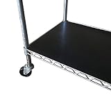Resilia Shelf Liner Set for Wire Shelving Units – 5 Pack, 18 Inches x 36 Inches, Black Vinyl, Heavy