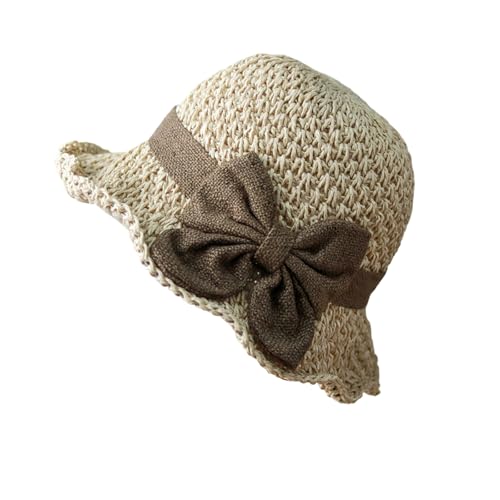 Sombrero de paja para mujer con lazo y ala ancha miniatura 1