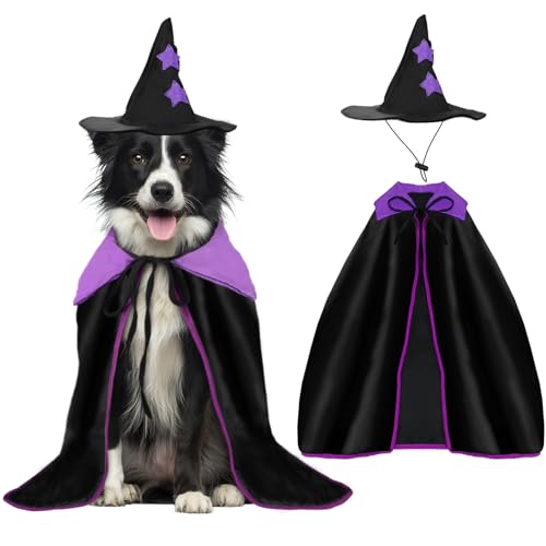 YUEPET Extra Large Dog Halloween Costumes Witch Costume Set Hallo...