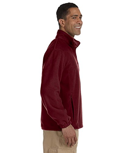 Men's 8 oz. Full-Zip Fleece, Small, Wine3