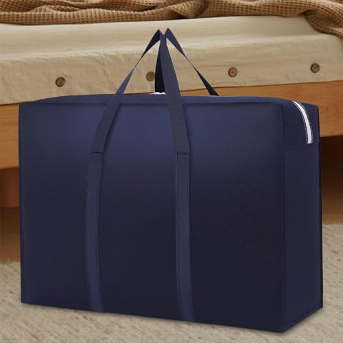Bolsa de almacenamiento para mudanzas grande y plegable de color azul oscuro individual 6