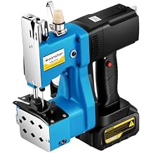 Cordless Bag Closer Machine, Industrial Bag Closing Machine Bag Sewing Machine Automatic Thread Cutting Machine for Packing Woven Bags Non-woven Fabrics Leather GS7-017D