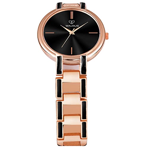 Image of Walrus Analog Metal Strap Wrist Watch for Women - Thin Chain Type Women's Watch for Gift