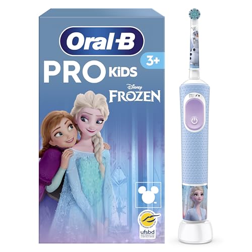 Oral-B Brosse à Dents Electrique Pro Kids, Reine des Neiges, 1 Brossette, Multicolore – 2 Modes de Brossage pour Enfants de 3 Ans et Plus, Tête Ronde Douce...
