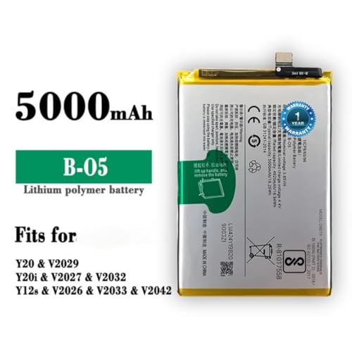 Image of Original B-O5 Battery for Vivo Y20 / Y20S / Y12S Battery with 1 Year Warranty** (SEP040)