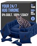 Doggy Affairs HandMade Luxus-Katzenbett mit abnehmbarem, waschbarem Bezug, Premium-Katzenbetten für Indoor-Katzen, ausgefallenes Hundebett für kleine Hunde, rutschfeste Katzen-Couch-Bett,