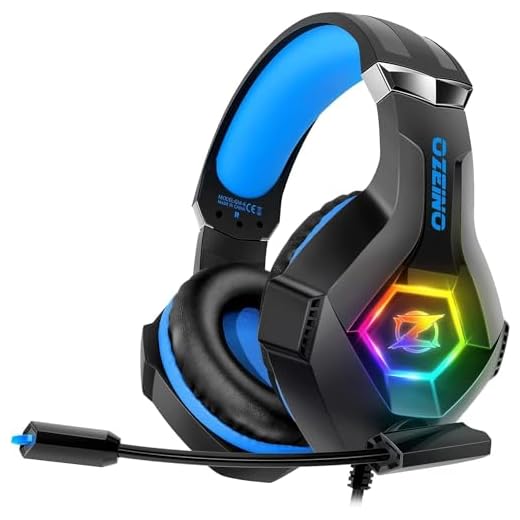 decoche Gaming Headset for PS4 PS5 PC,PS4 Headset with Microphone 3D Surround Sound Headphones Noise Cancelling RGB Lights