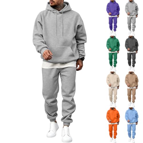 Mens Jogging Suits Oversized Sweatshirt Matching Set Two Piece Outfit - image 1