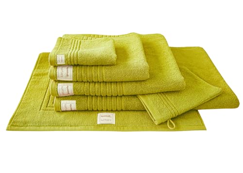 Tapis de bain absorbant éponge Dyckhoff vert kiwi pour sol sec