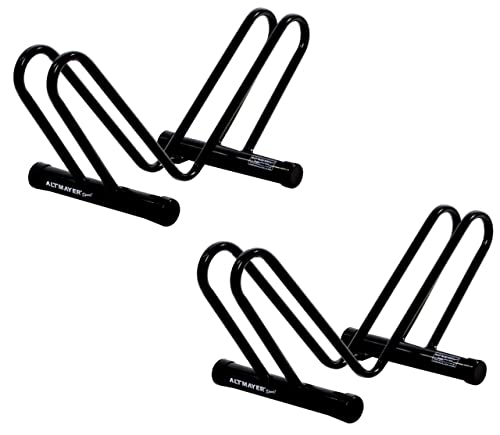 Kit Com Dois Suporte Bicicletário de Chão Tipo ´v´ Preto AL-114 - Altmayer