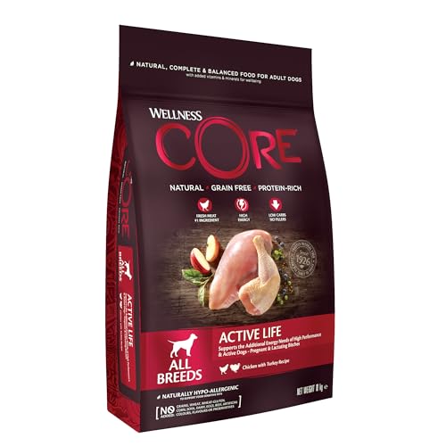 Wellness CORE Active Life 10 kg, Kurczak i Indyk – Sucha Karma