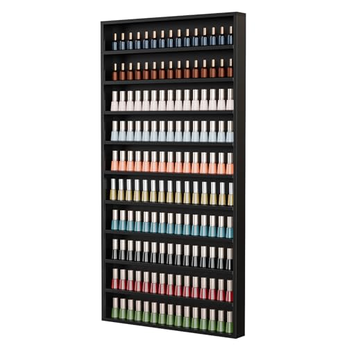 OmySalon Nail Polish Organizer Wall Mount - Holds 200 Bottles