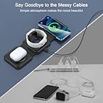 Wireless Charger 3 in 1,RTOPS Magnetic Travel Wireless Charging Station Multiple Devices,GaN 3 in 1 Charging Station,Compatible for iPhone16/15/14/13/Pro/Max,iWatch,AirPods4/3/2/Pro(Adapter Includes) - Image 4