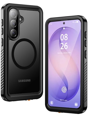 Image of ANTSHARE IP68 Waterproof Case for Samsung Galaxy S26 Plus [2026] - MagSafe Compatible, Built-in Screen /Lens Protector - Shockproof Full Body Protection for Swimming /Outdoor, Black-Translucent Matte