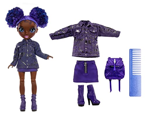 Muñeca Krystal Bailey Purple posable 9 pulg miniatura 2