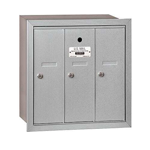 Salsbury Industries 3503ARU Recessed Mounted Vertical Mailbox with 3 Doors and USPS Access, Aluminum by Salsbury Industries - Used condition - US$121.12