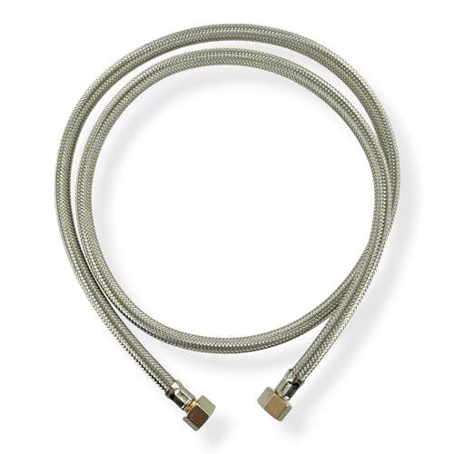 DL-pro Stainless Steel Shower Hose, 1.5m, 3/8 x 3/8 inch Female Thread, with Taper Seal, According to KTW-A W270, for Tap Fitting - Image 2