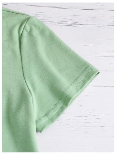 SweatyRocks Girl's T Shirts Cartoon Print Short Sleeve Crew Neck Cute Graphic Tees4